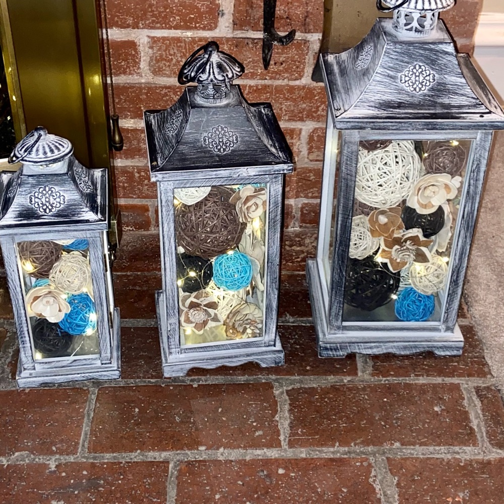HOMEMADE Glass Lanterns - Picture 4 of 9